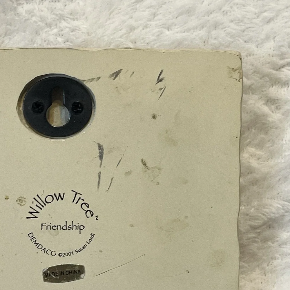 Willow Tree Susan Lordi 2001 Demdaco Friendship Forever True Friends Plaque Tile